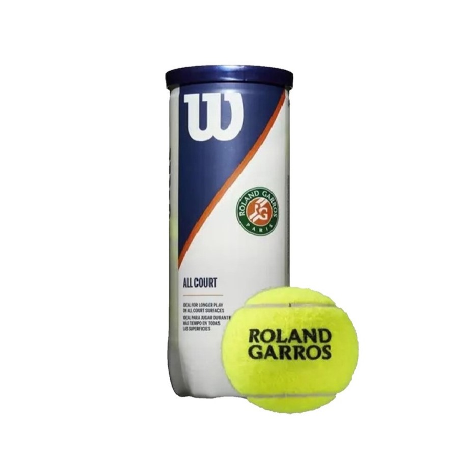 Pelotas de Tenis Wilson Roland Garros All Court FCT tarro de 3 Unidades 