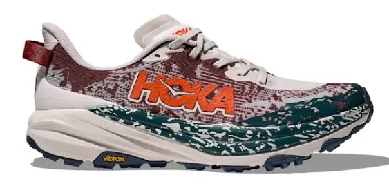 [1147791-PTYB-10.5] Zapato Running Unisex Hoka M SpeedGoat 6 (Gris y Rojo, 10.5)