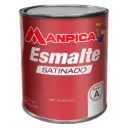 Pintura Esmalte Satinado Manpica Premium Tipo A Blanco 1/4 Galón  