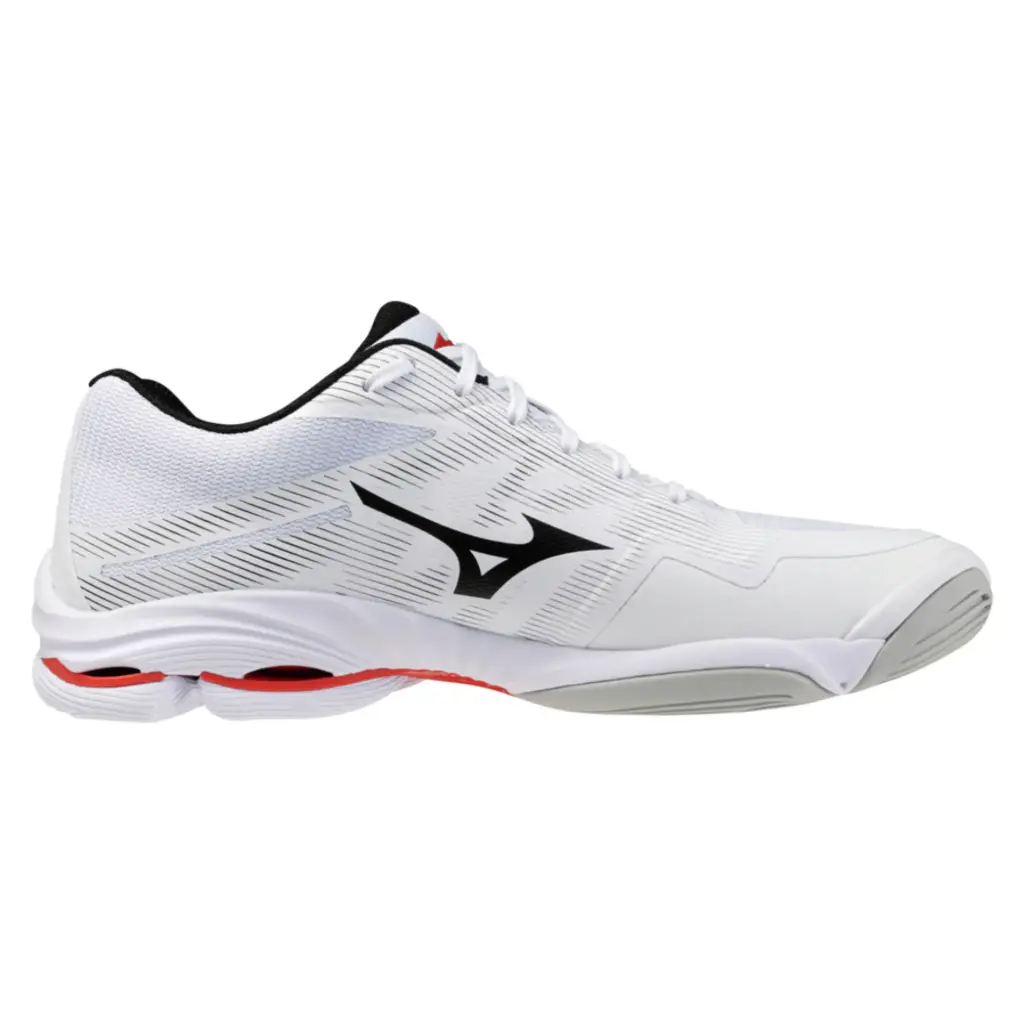 [V1GA266059-10.5] Zapato Voleibol Mizuno Wave Lightning Pro (Blanco y Negro, 10.5)