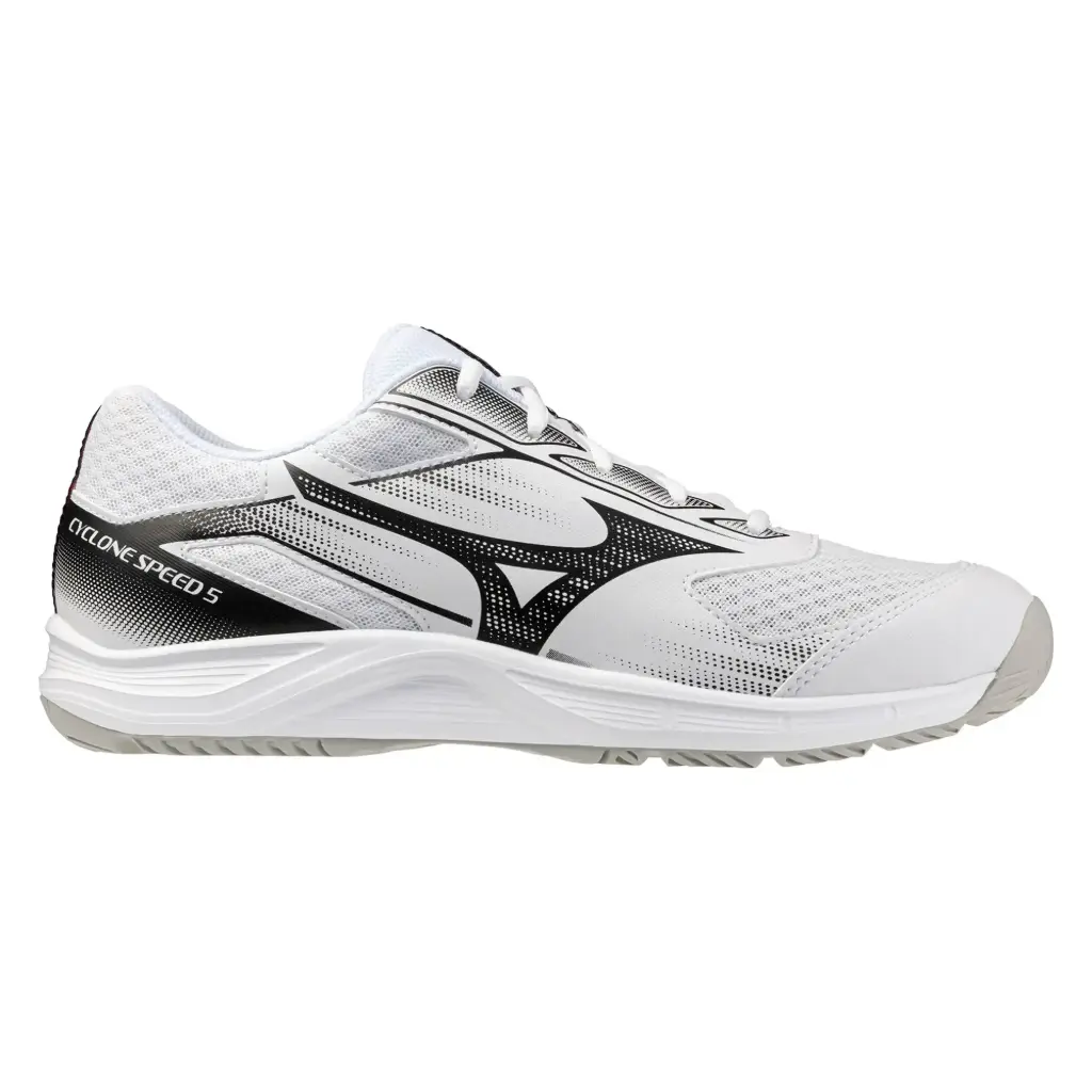 [V1GA258059-10.5] Zapato Indoor Voleibol Mizuno Cyclone Speed 5 (Blanco y Negro, 10.5)