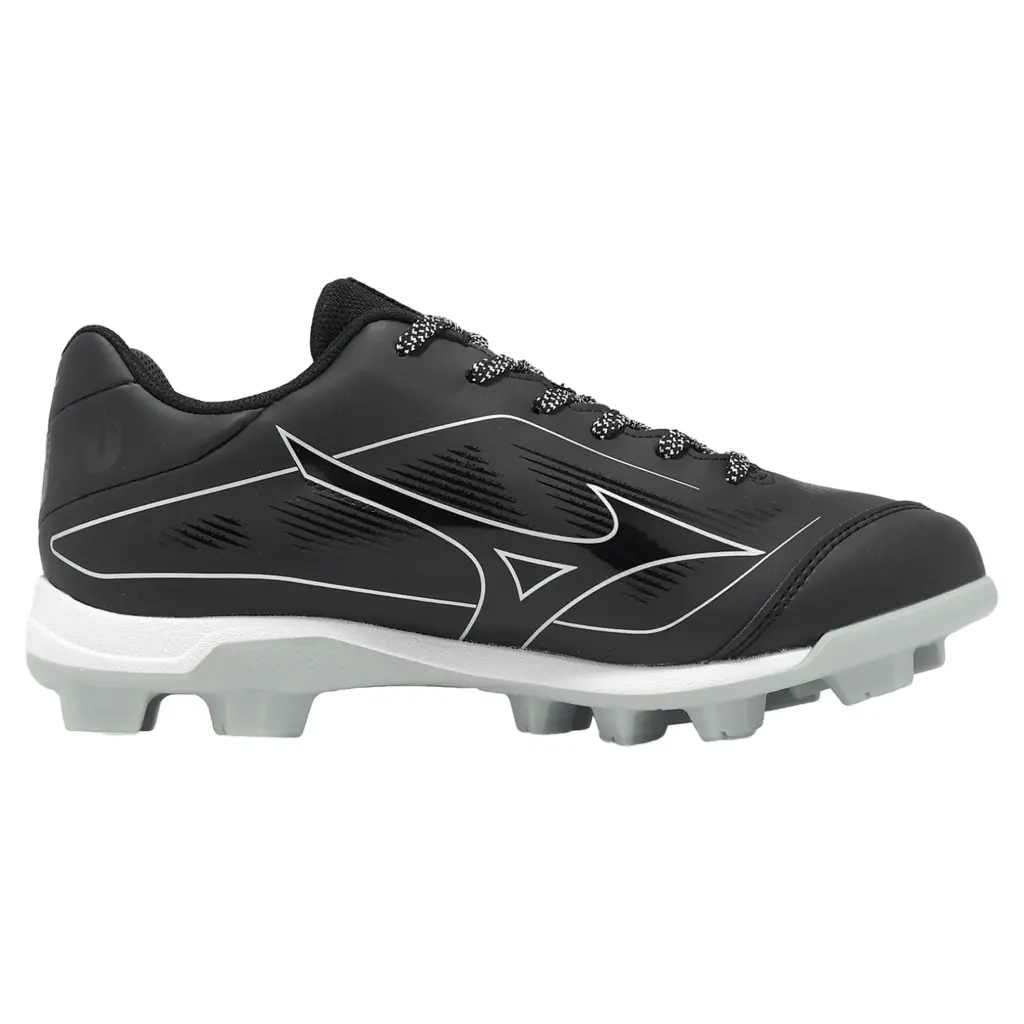 [11GP256209-5.5] Tacos Beisbol Mizuno Cushion Revo Dia Jr (5.5, Negro y Blanco)