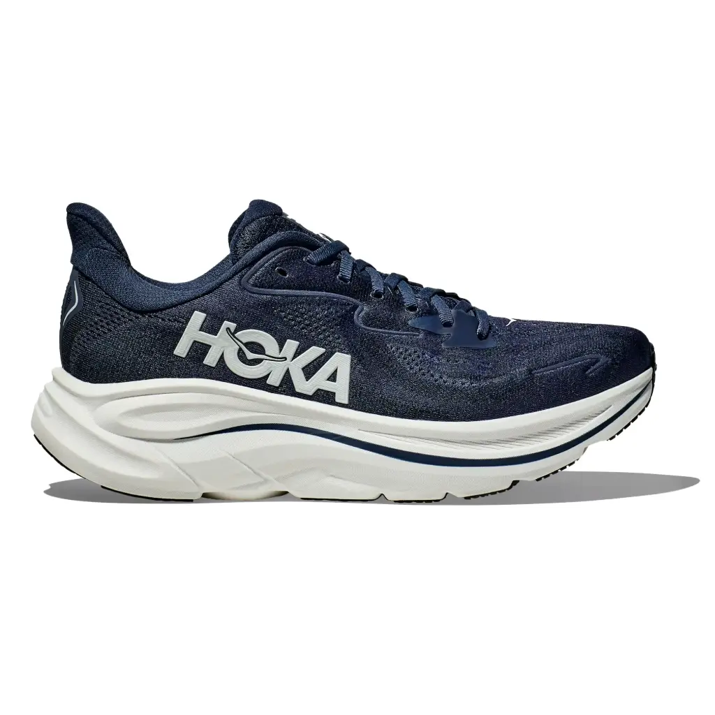 [1162030-NWT-10.5] Zapato Running Hoka M Clifton 10 (Azul Marino y Blanco, 10.5)