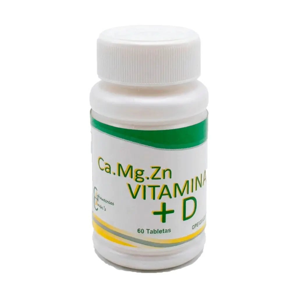 Calcio 600mg + Vitamina D3 200UI Laboratorios  Baron's 60 Tabletas