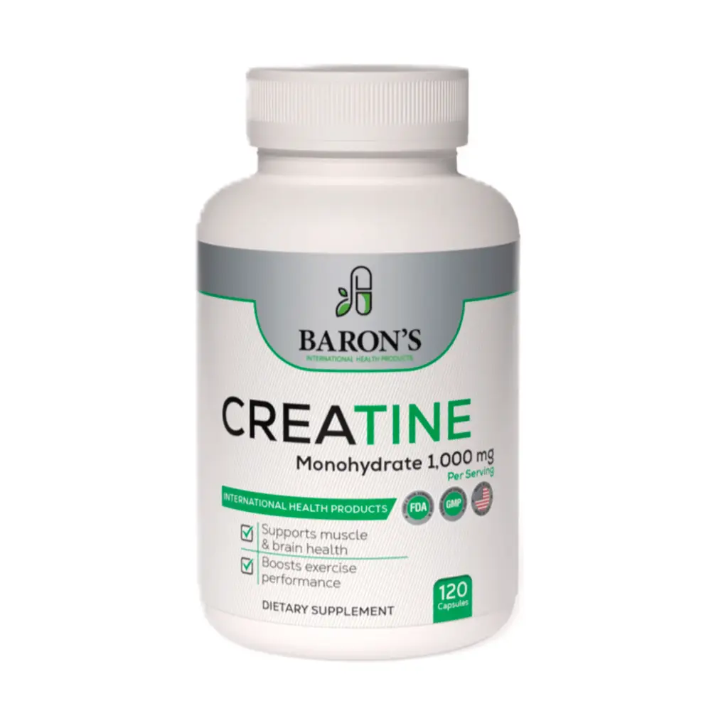 Creatina Monohidratada Baron's 1000mg 120 Cápsulas 