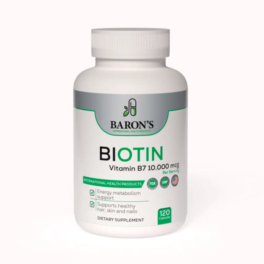[038-LB-BIHP] Biotina Baron's Máxima Potencia 10000Mcg 120 Cápsulas 