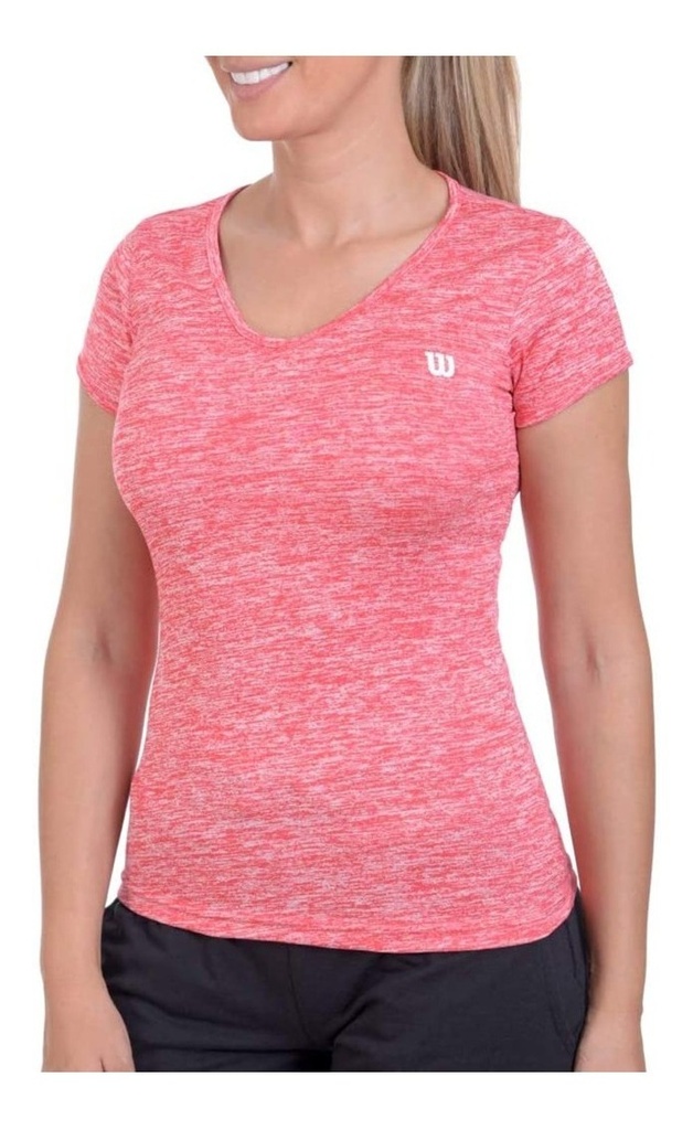 [WT71577] Camiseta Wilson Jaspeada Dama 71566 Rosa (L)