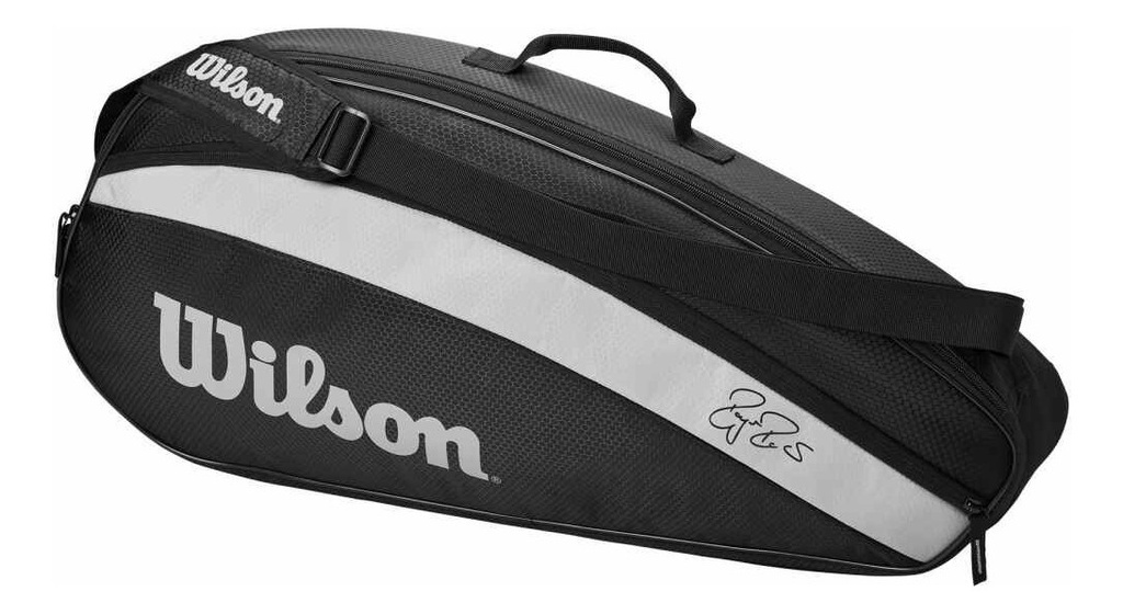 Bolso de Tenis Wilson Roger Federer Team 6Pk (NEGRO) (Z570100)