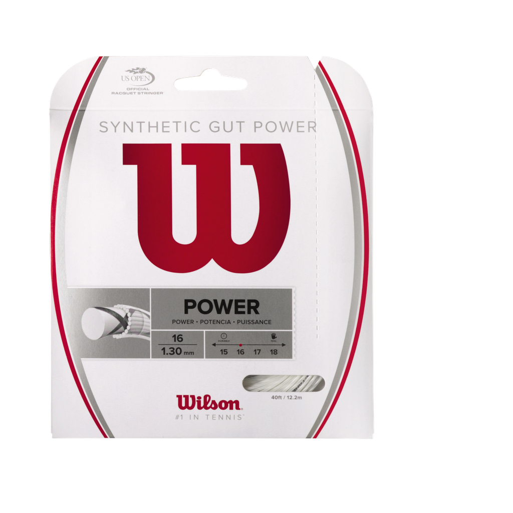 [WRZ945100] Set Cuerda para Raqueta Wilson Synthetic Gut Power 16 (Z945) (BLANCO)