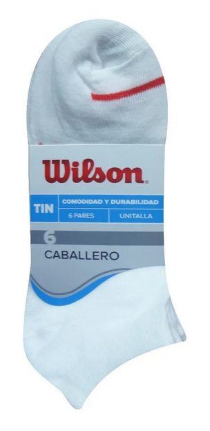 Medias cortas de Fibras Sintéticas Wilson No Show P6 Caballero Light Unitalla