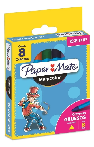 Crayón Magicolor Paper Mate Triangular X8