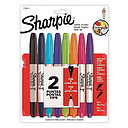 Marcadores Permanentes Doble Punta Sharpie Bx8