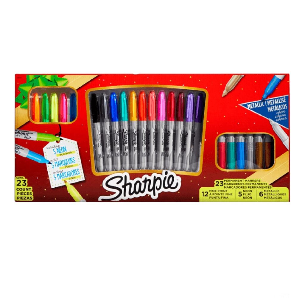 Bolígrafos Finos Sharpie Asst 23ct Brillante 19s