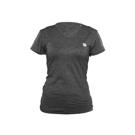 Camiseta Wilson Polyspun Cuello en V Jaspe Dama 85934 Gris