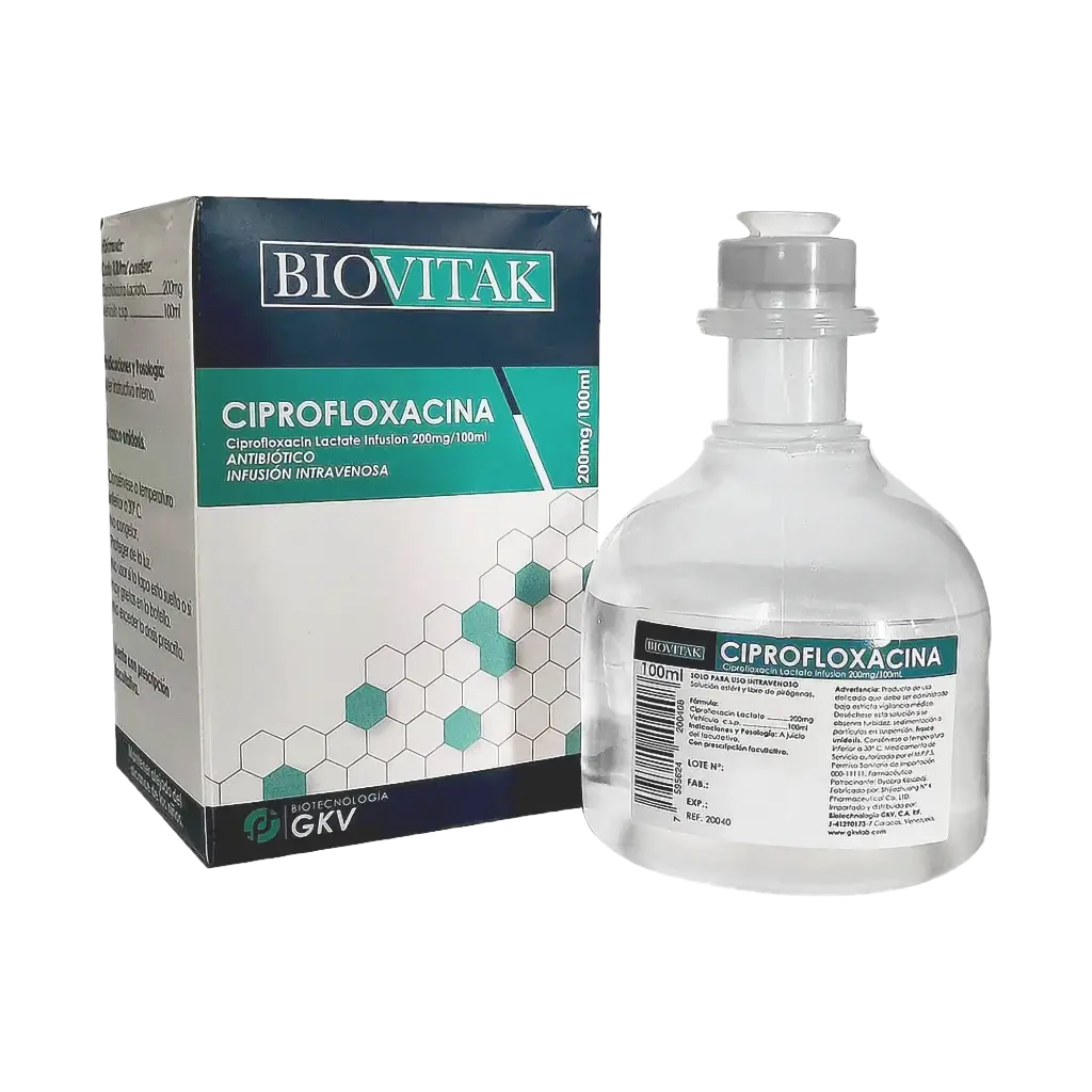 Ciprofloxacina - Biovitak - 200mg / 100ml (E)
