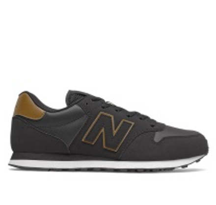 [GM500LE1-D-Bult] Zapato de hombre New Balance 500 Negro/Naranja (bulto x 12 pares)