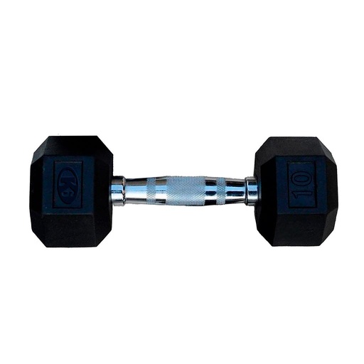 [66844] Mancuerna Pesa GYM Hex Encauchetada (25 lb) K6